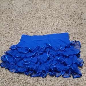 Royal blue kids skirt ruffles